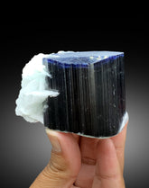 Blue Cap Tourmaline Crystal with Cleavelandite Albite, Paprok Tourmaline, Tourmaline Specimen, Fine Mineral - 428 gram