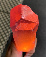 V Shape Terminated Fluorescent Pink Kunzite Crystal from Nuristan, Afghanistan - 528 gram