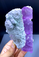 Etched Pink Kunzite with Tourmalines, Quartz and Albite from Afghanistan - 424 gram