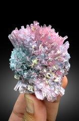 Cotton Candy Tourmaline Bunch, Tourmaline Cluster, Bicolor Tourmaline, Crystals Cluster, Afghan Tourmaline - 181 gram