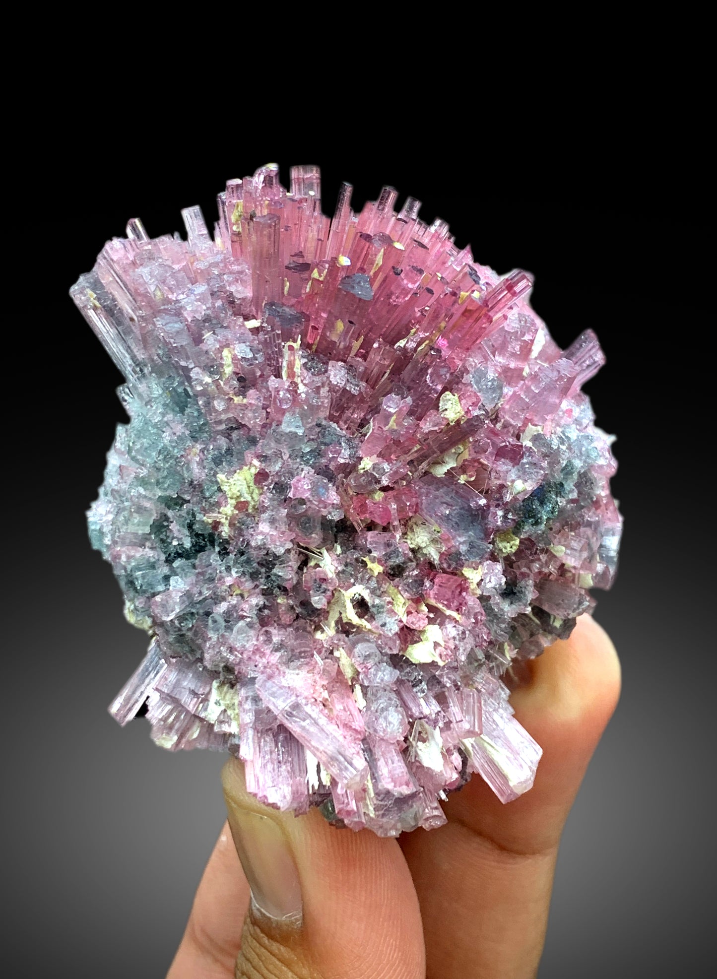 Cotton Candy Tourmaline Bunch, Tourmaline Cluster, Bicolor Tourmaline, Crystals Cluster, Afghan Tourmaline - 181 gram
