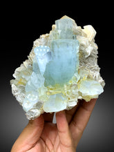 Sky Blue Aquamarine Crystals with Muscovite Mica from Chumar Bakhoor Gilgit Pakistan - 978 gm