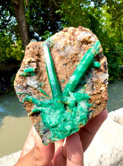 Lush Green Emerald Crystals on Matrix from Panjshir valley, Afghanistan - 466 gram