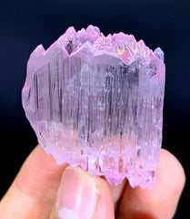 Double Sided Etched Pink Kunzite Crystal from Nuristan, Afghanistan - 37 gram
