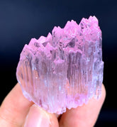 Double Sided Etched Pink Kunzite Crystal from Nuristan, Afghanistan - 37 gram