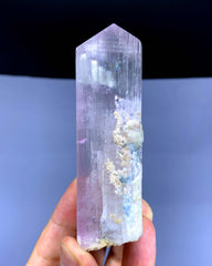 v Shape Terminated Pink Kunzite with Green Tourmalines from Afghanistan - 158 gram