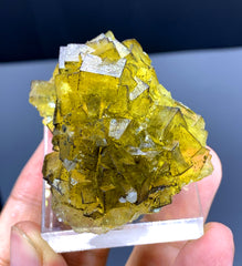 Honey Brown Color Fluorite Crystal from Spain - 68 gram