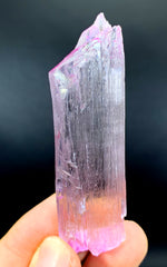 Transparent Double Sided Unique Mountain Shape Terminations Pink Kunzite Crystal from Nuristan, Afghanistan - 42 gram
