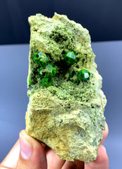 Lush Green Demantoid Garnet Crystals on Matrix - 133 gram