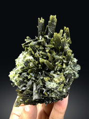 Natural Green Epidote Cluster from Pakistan - 318 gram