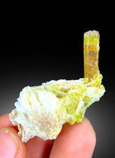 Natural watermelon Tourmaline Crystals with Albite, Tourmaline Specimen, Raw Mineral, Tourmaline from Paprok Afghanistan - 13 gram