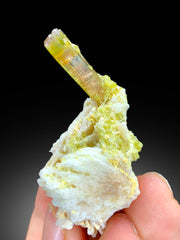 Natural watermelon Tourmaline Crystals with Albite, Tourmaline Specimen, Raw Mineral, Tourmaline from Paprok Afghanistan - 13 gram