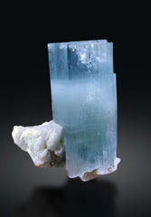 Sky Blue Aquamarine Crystal on Albite from shigar valley Pakistan - 135 gram