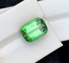 Cusshion Cut Green Tourmaline Gemstone, Loose Gemstone, Faceted Tourmalie, Gemstone Jewelry, Afghan Tourmaline - 10.35 CT