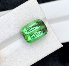 Cusshion Cut Green Tourmaline Gemstone, Loose Gemstone, Faceted Tourmalie, Gemstone Jewelry, Afghan Tourmaline - 10.35 CT