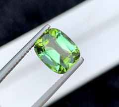 Cusshion Cut Mint Green Tourmaline Gemstone, Loose Gemstone, Faceted Tourmalie, Gemstone Jewelry, Afghan Tourmaline - 3.40 CT