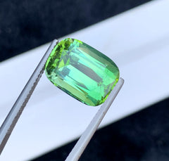 Cusshion Cut Mint Green Tourmaline Gemstone, Loose Gemstone, Faceted Tourmaline, Gemstone Jewelry, Afghan Tourmaline - 9.20 CT