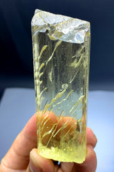 Gemmy Yellow Triphane Kunzite Crystal from Afghanistan - 102 gram