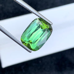 Cusshion Cut Mint Green Tourmaline Gemstone, Loose Gemstone, Faceted Tourmaline, Gemstone Jewelry, Afghan Tourmaline - 9.20 CT