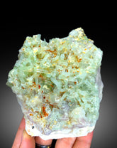 Natural Green Color Tourmaline Cluster with Lepidolite, Tourmaline Bunch, Raw Mineral, Tourmaline Specimen from Afghanistan - 655 gram