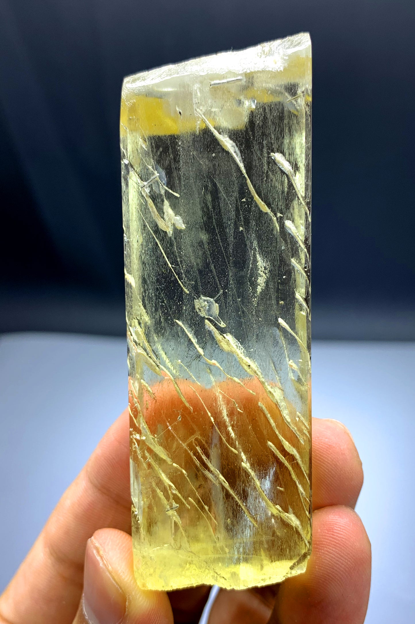Gemmy Yellow Triphane Kunzite Crystal from Afghanistan - 102 gram