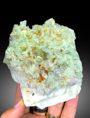 Natural Green Color Tourmaline Cluster with Lepidolite, Tourmaline Bunch, Raw Mineral, Tourmaline Specimen from Afghanistan - 655 gram