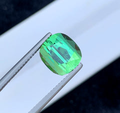 Cusshion Cut Green Tourmaline Gemstone, Loose Gemstone, Faceted Tourmaline, Gemstone Jewelry, Afghan Tourmaline - 5.80 CT