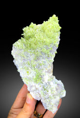 Natural Green Color Tourmaline Bunch on Lepidolite, Tourmaline Specimen, Raw Mineral, Tourmaline from Afghanistan - 382 gram
