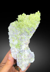 Natural Green Color Tourmaline Bunch on Lepidolite, Tourmaline Specimen, Raw Mineral, Tourmaline from Afghanistan - 382 gram