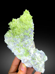 Natural Green Color Tourmaline Bunch on Lepidolite, Tourmaline Specimen, Raw Mineral, Tourmaline from Afghanistan - 382 gram