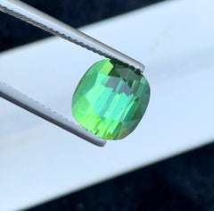 Cusshion Cut Green Tourmaline Gemstone, Loose Gemstone, Faceted Tourmaline, Gemstone Jewelry, Afghan Tourmaline - 5.80 CT