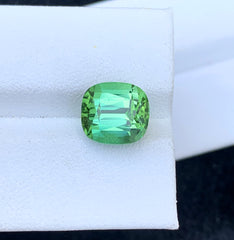 Cusshion Cut Mint Green Tourmaline Gemstone, Loose Gemstone, Tourmaline Faceted Cut Stone, Afghan Tourmaline - 4.80 CT