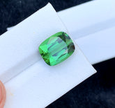 Cusshion Cut Mint Green Tourmaline Gemstone, Loose Gemstone, Tourmaline Faceted Cut Stone, Afghan Tourmaline - 8.80 CT