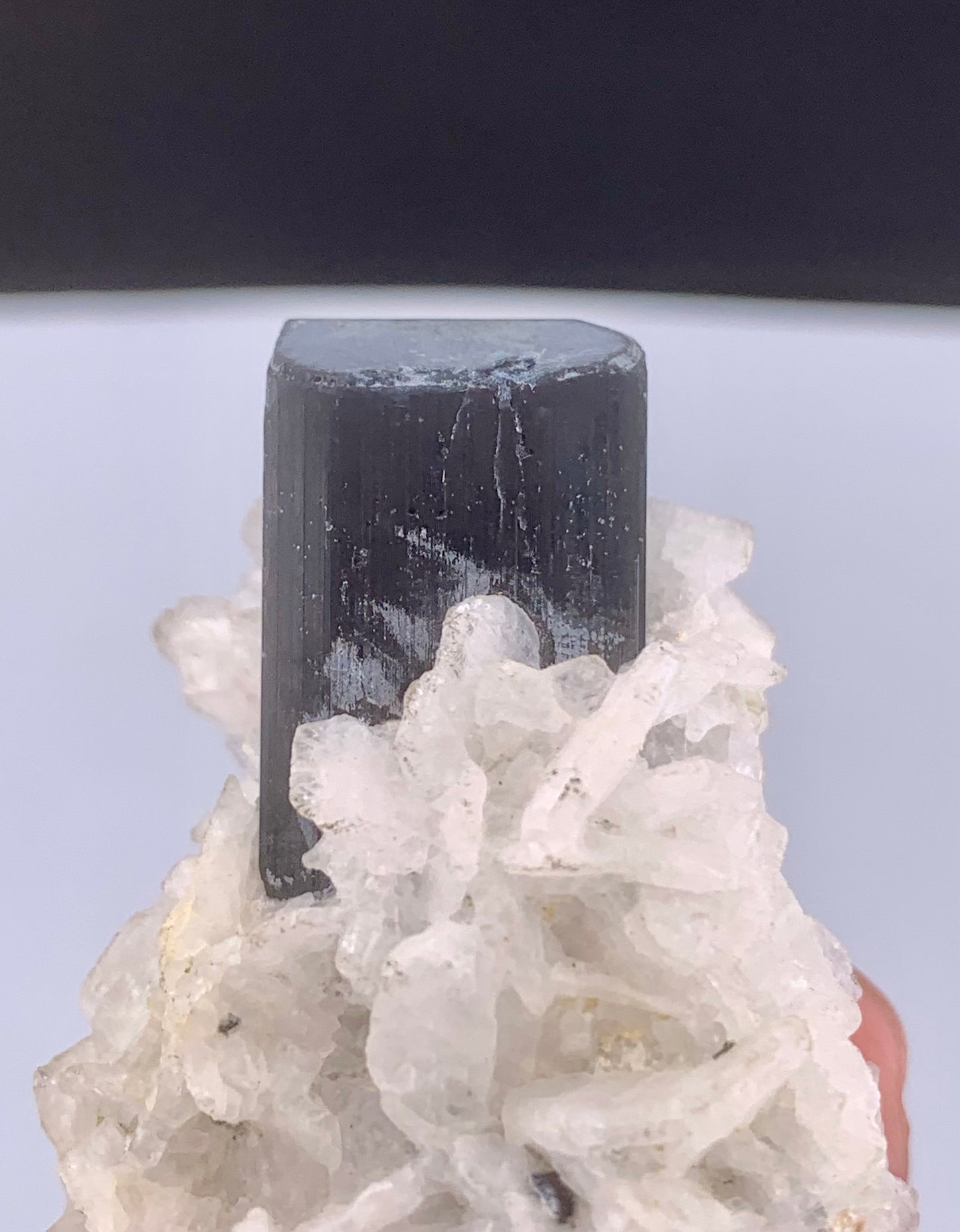Schorl Black Tourmaline Crystal With Albite From Pakistan - 56 Grams