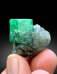 Lush Green Color Emerald on Matrix, Emerald Crystal, Fine Mineral, Emerald from Swat Pakistan - 111.55 carat