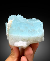 Bicolor Beryl, AquaMorganite Crystal, Morganite var Aquamarine with Etched Terminations, AquaMorganite Specimen - 615 gram