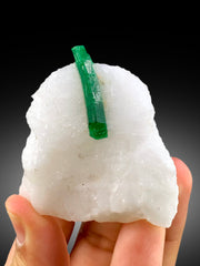 Lush Green Color Emerald Crystal on Matrix, Emerald Specimen, Raw Mineral, Emerald Stone, Emerald from Pakistan - 108 gram