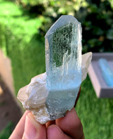 Gemmy Blue Aquamarine on Quartz from Shigar valley Pakistan - 54 grams