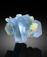 Sky Blue Aquamarine Crystals on Mica from Pakistan - 77 gram