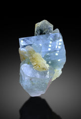 Sky Blue Aquamarine Crystals on Mica from Pakistan - 77 gram