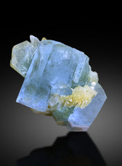 Sky Blue Aquamarine Crystals on Mica from Pakistan - 77 gram