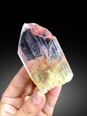 V Shape Terminated Transparent Pink Kunzite Crystal from Nuristan Afghanistan - 92 gram