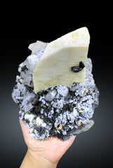 Amazing Schorl Black Tourmaline Cluster on Quartz and Microcline Feldspar Specimen - 2160 gram