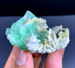 Green Fluorite on Albite from Pakistan - 57 gram