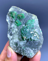 Lush Green Emerald Cluster on Matrix from Swat valley Pakistan - 101 gram