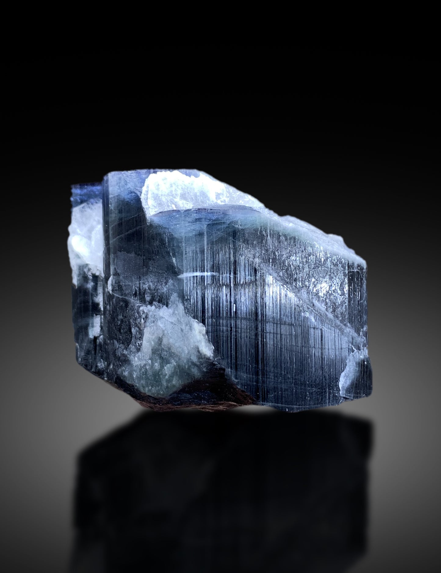 Blue Cap Tourmaline on Cleavelandite Albite from Paprok Afghanistan - 318 gram
