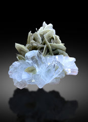 Sky Blue Aquamarine Cluster on Muscovite from Pakistan - 50 gram