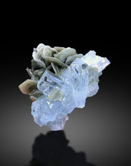 Sky Blue Aquamarine Cluster on Muscovite from Pakistan - 50 gram