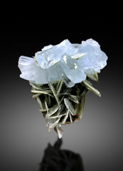 Sky Blue Aquamarine Cluster on Muscovite from Pakistan - 50 gram