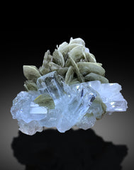 Sky Blue Aquamarine Cluster on Muscovite from Pakistan - 50 gram